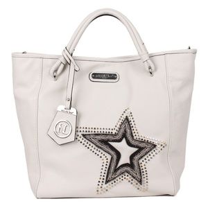 NICOLE LEE BRONA GLITZ STAR PATCH TOTE BAG